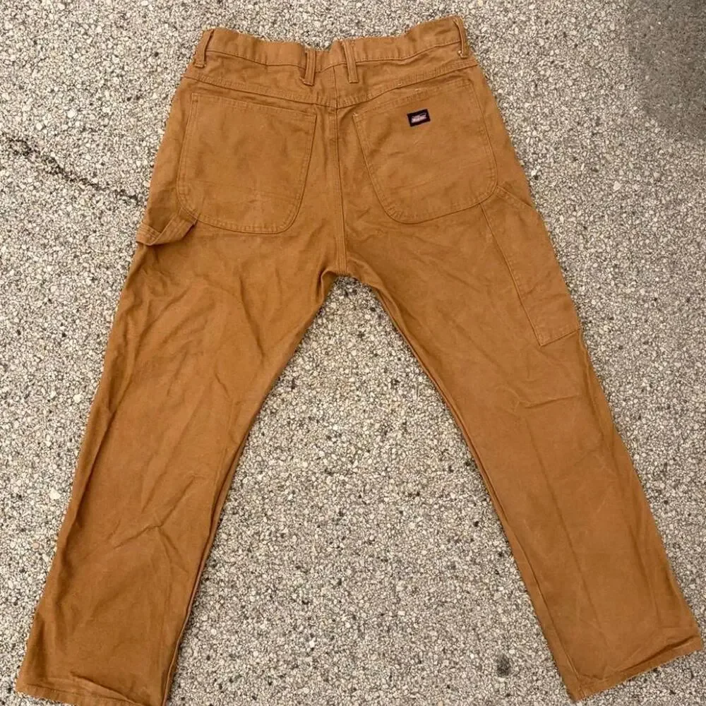 Dickies tan carpenter pants workwear Mens 32x30 Hammer Hold